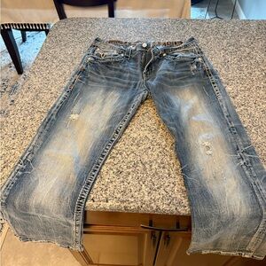 Rock Revival Light Blue Distressed Jeans